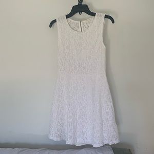 White floral lace dress
